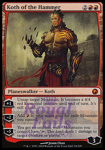 Koth of the Hammer 1x FOIL SOM MTG Scars of Mirrodin Mythic MINT red
