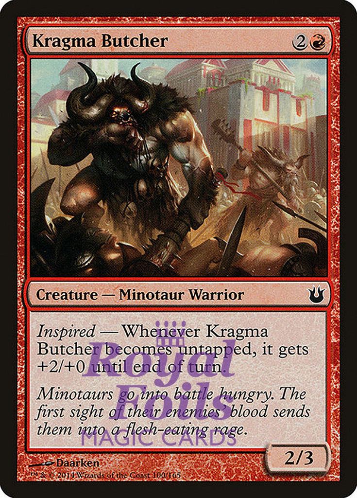 **4x FOIL Kragma Butcher** BNG MTG Born of the Gods Common MINT red