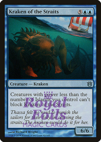 Kraken of the Straits 1x FOIL BNG MTG Born of the Gods Uncommon MINT blue