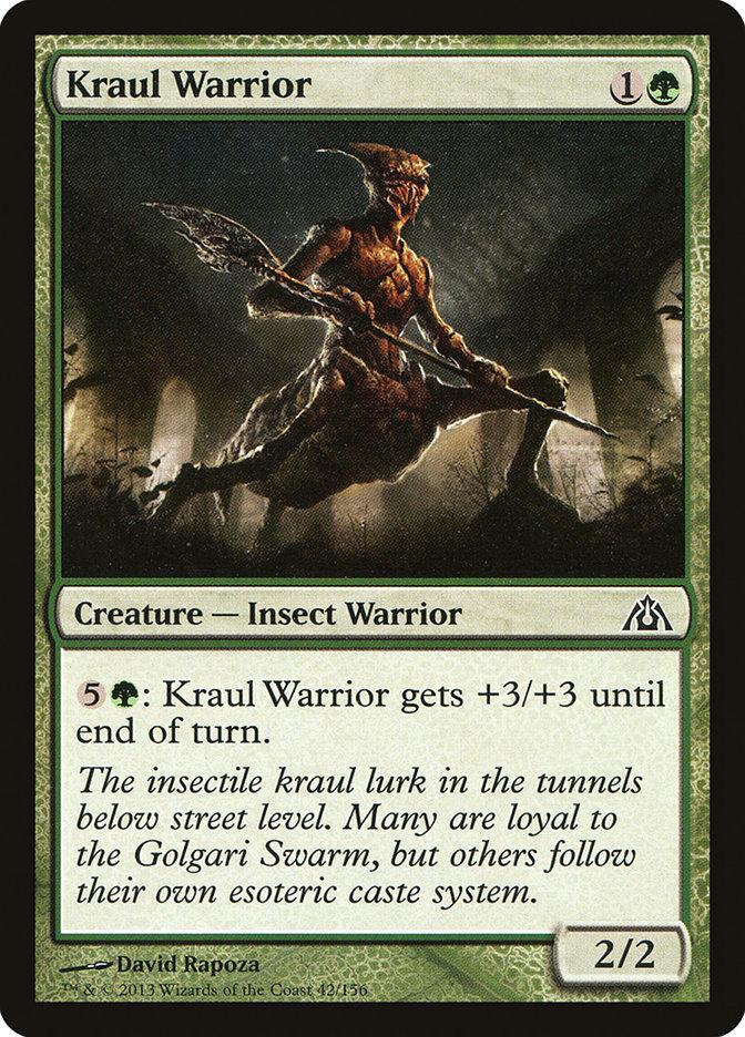 **4x FOIL Kraul Warrior** DGM MTG Dragon's Maze Common MINT green