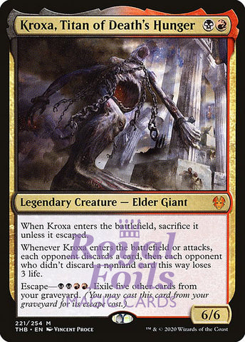 Kroxa, Titan of Death's Hunger 1x FOIL THB MTG Theros Beyond Death Mythic MINT black red