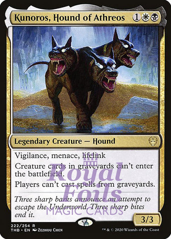 Kunoros, Hound of Athreos 2x FOIL THB MTG Theros Beyond Death Rare MINT white black