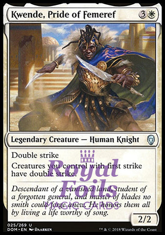 Kwende, Pride of Femeref 2x FOIL DOM MTG Dominaria Uncommon MINT white