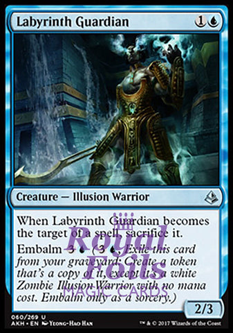 Labyrinth Guardian 4x FOIL AKH MTG Amonkhet Uncommon MINT blue