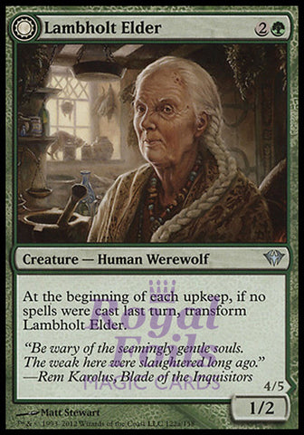 Lambholt Elder // Silverpelt Werewolf 2x FOIL DKA MTG Dark Ascension Uncommon MINT green