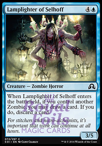 Lamplighter of Selhoff 4x FOIL SOI MTG Shadows Over Innistrad Common MINT blue