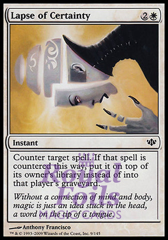 **1x FOIL Lapse of Certainty** CON MTG Conflux Common MINT white