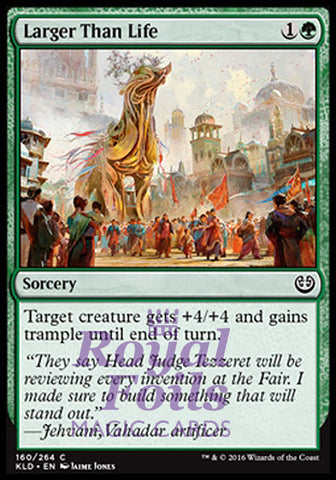 Larger Than Life 4x FOIL KLD MTG Kaladesh Common MINT green