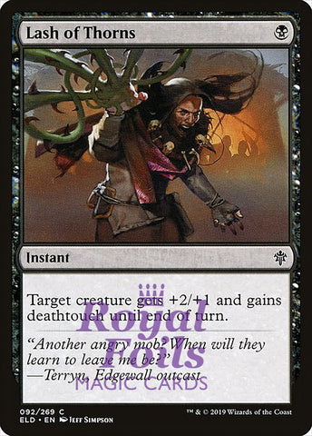 Lash of Thorns 3x FOIL ELD MTG Throne of Eldraine Common MINT black