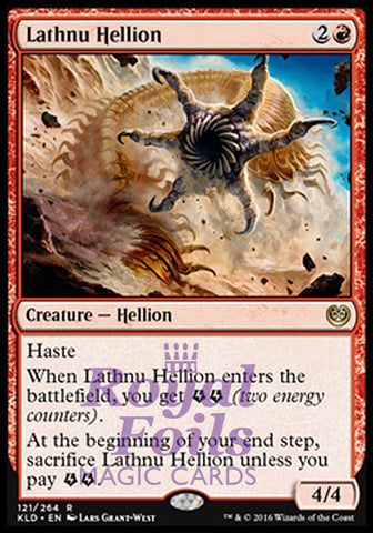 **2x FOIL Lathnu Hellion** KLD MTG Kaladesh Rare NM+ red