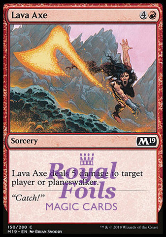 Lava Axe 4x FOIL M19 MTG Core Set 2019 Common MINT red