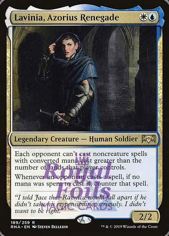 Lavinia, Azorius Renegade 1x FOIL RNA MTG Ravnica Allegiance Rare MINT white blue