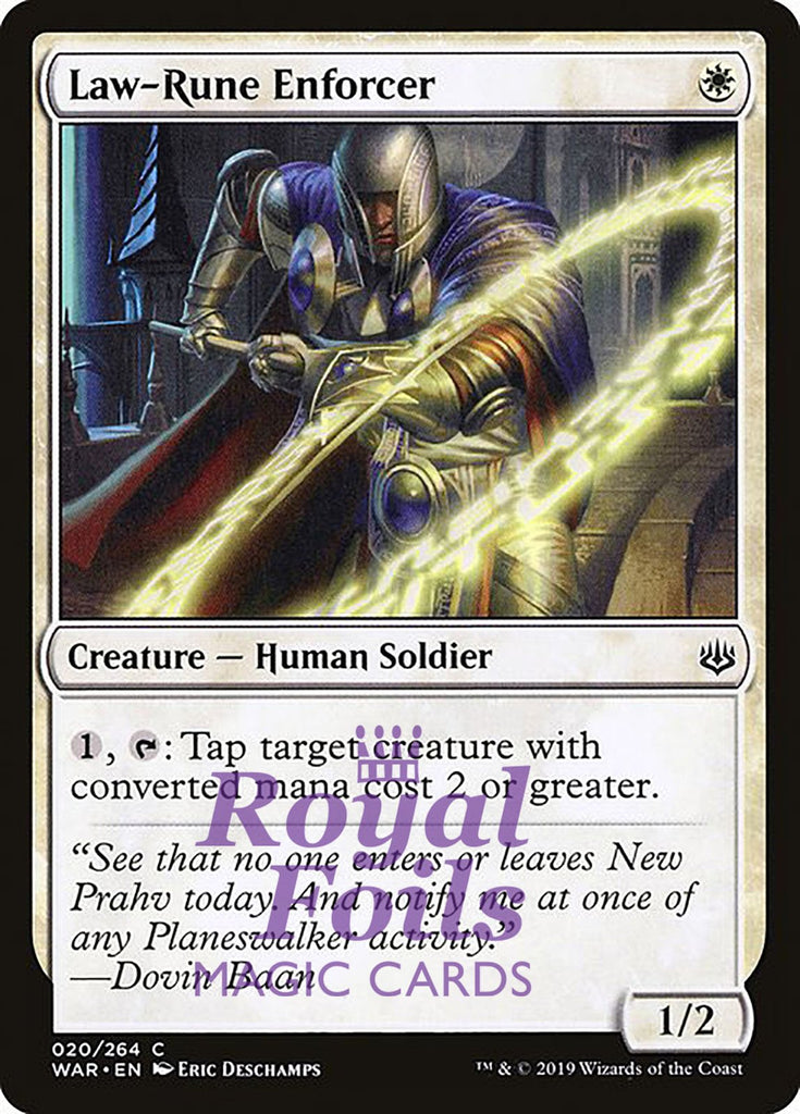 Law-Rune Enforcer 3x FOIL WAR MTG War of the Spark Common MINT white