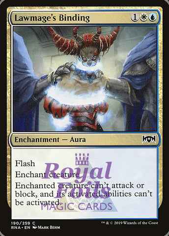 Lawmage's Binding 4x FOIL RNA MTG Ravnica Allegiance Common MINT white blue