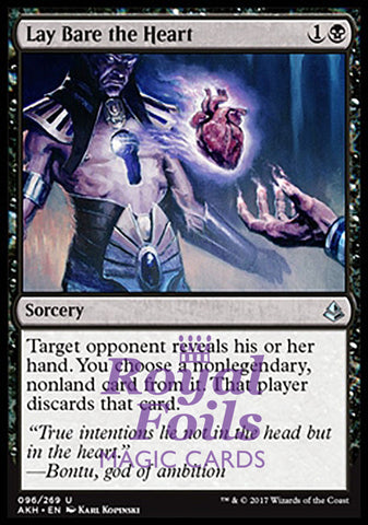 Lay-Bare-the-Heart 2x FOIL AKH MTG Amonkhet Uncommon MINT black