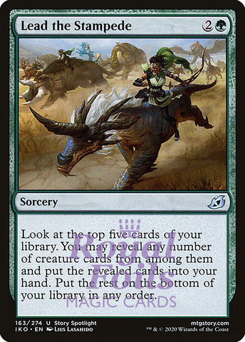 **4x FOIL Lead the Stampede** IKO MTG Ikoria Uncommon MINT green