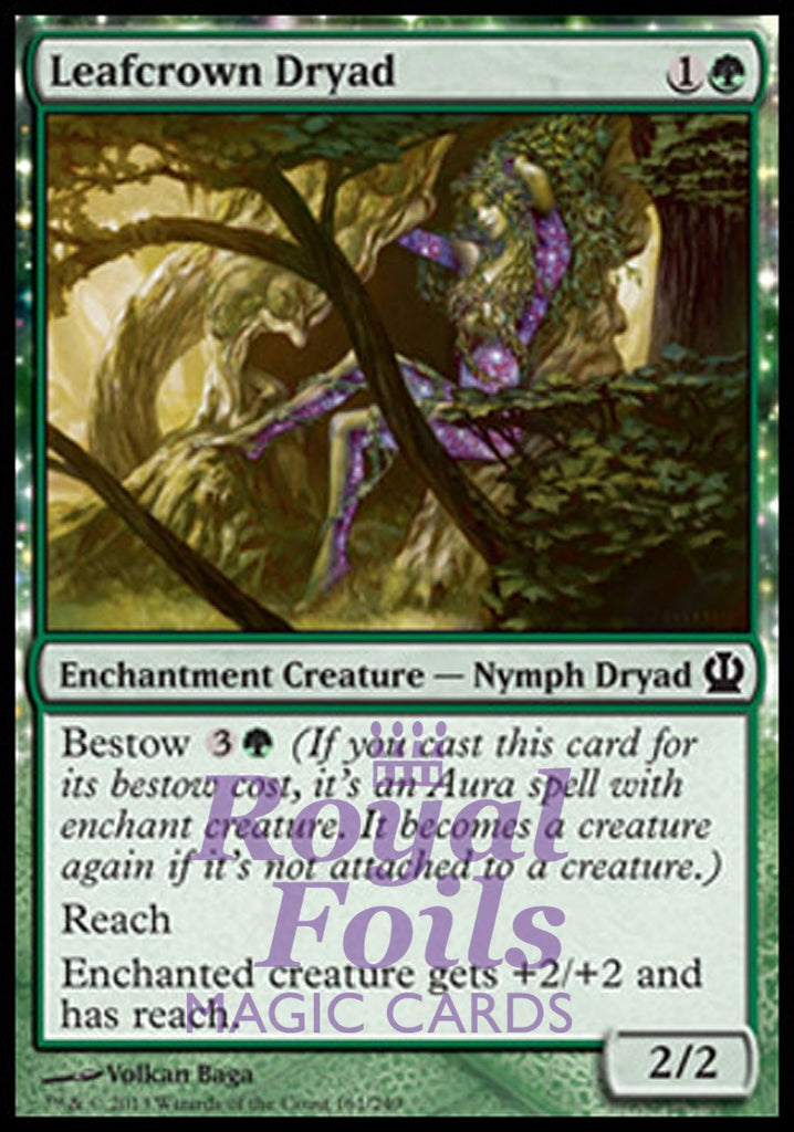 Leafcrown Dryad 4x FOIL THS MTG Theros Common MINT green