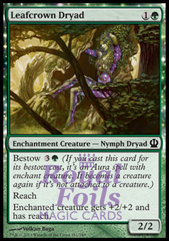 Leafcrown Dryad 4x FOIL THS MTG Theros Common MINT green