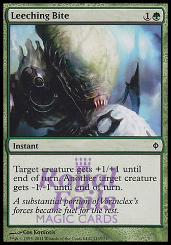 Leeching Bite 4x FOIL NPH MTG New Phyrexia Common MINT green