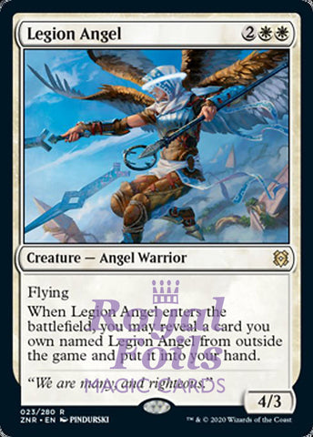 Legion Angel 2x FOIL ZNR MTG Zendikar Rising Rare MINT white