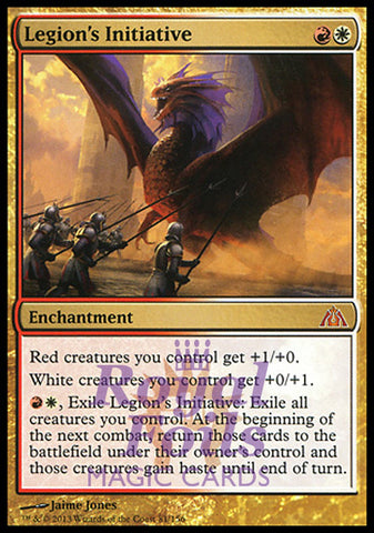 Legion's Initiative 1x FOIL DGM MTG Dragon's Maze Mythic MINT red white