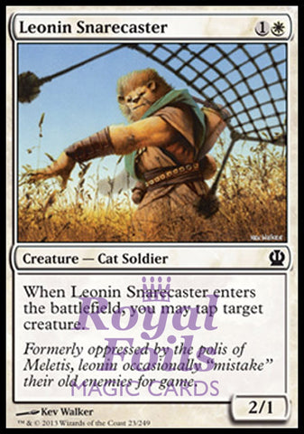 **4x FOIL Leonin Snarecaster** THS MTG Theros Common MINT white