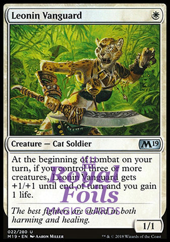 Leonin Vanguard 2x FOIL M19 MTG Core Set 2019 Uncommon MINT white