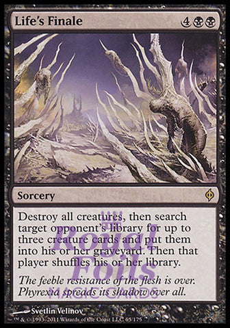 Life's Finale 1x FOIL NPH MTG New Phyrexia Rare NM black