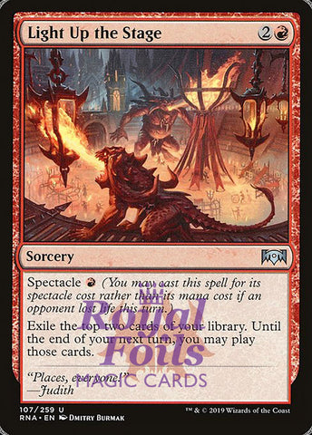 Light Up the Stage 1x FOIL RNA MTG Ravnica Allegiance Uncommon MINT red