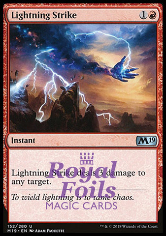 **1x FOIL Lightning Strike** M19 MTG Core Set 2019 Uncommon MINT red