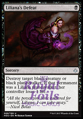 **2x FOIL Liliana's Defeat** HOU MTG Hour of Devastation Uncommon MINT black