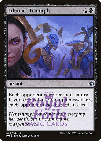 Liliana's Triumph 1x FOIL WAR MTG War of the Spark Uncommon MINT black