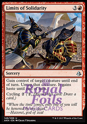 Limits of Solidarity 4x FOIL AKH MTG Amonkhet Uncommon MINT red