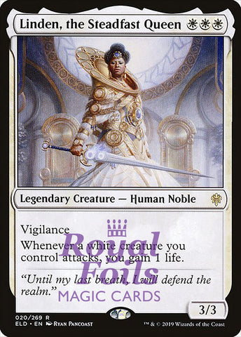 **1x FOIL Linden, the Steadfast Queen** ELD MTG Throne of Eldraine Rare MINT white