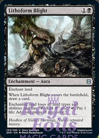 Lithoform Blight 4x FOIL ZNR MTG Zendikar Rising Uncommon MINT black