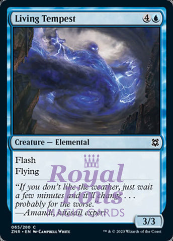 Living Tempest 4x FOIL ZNR MTG Zendikar Rising Common MINT blue