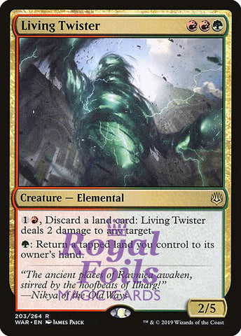 **1x FOIL Living Twister** WAR MTG War of the Spark Rare MINT red green