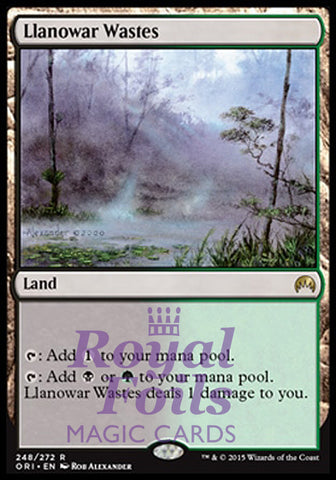 Llanowar Wastes 1x FOIL ORI MTG Magic Origins Rare MINT black green land