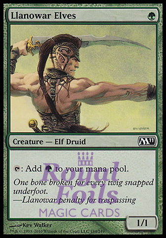 **1x FOIL Llanowar Elves** MTG M11 Core Set Common MINT green