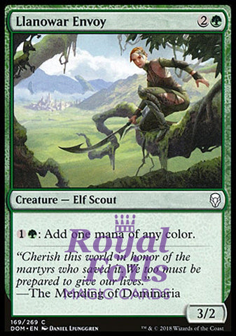 Llanowar Envoy 4x FOIL DOM MTG Dominaria Common MINT green