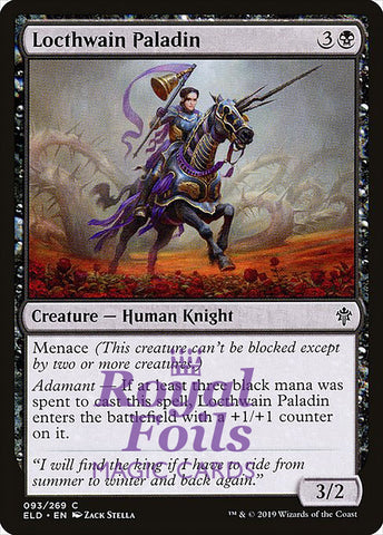 Locthwain Paladin 3x FOIL ELD MTG Throne of Eldraine Common MINT black