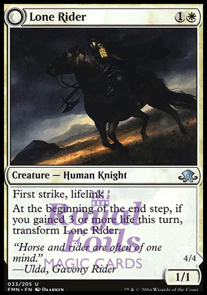 **1x FOIL Lone Rider // It That Rides as One** EMN MTG Eldritch Moon Uncommon MINT white