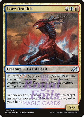 Lore Drakkis 4x FOIL IKO MTG Ikoria Uncommon MINT blue red