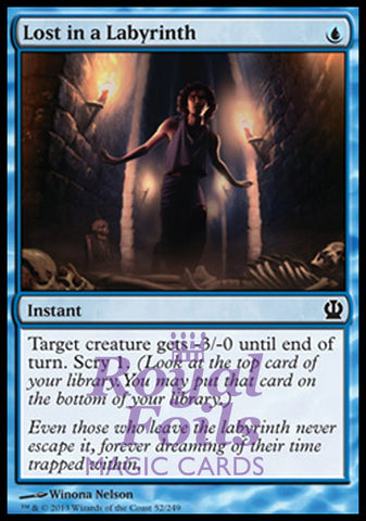 Lost in a Labyrinth 4x FOIL THS MTG Theros Common MINT blue