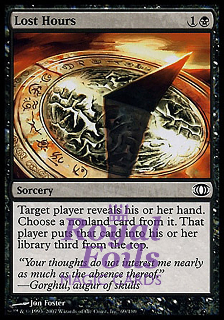 Lost Hours 4x FOIL FUT MTG Future Sight Common NM+ black