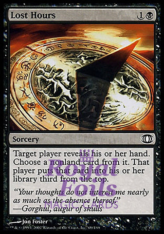 **4x FOIL Lost Hours** FUT MTG Future Sight Common NM+ black