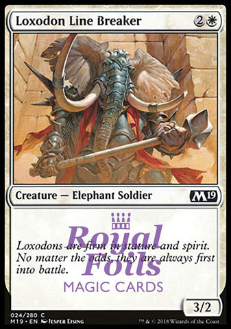 Loxodon Line Breaker 4x FOIL M19 MTG Core Set 2019 Common MINT white