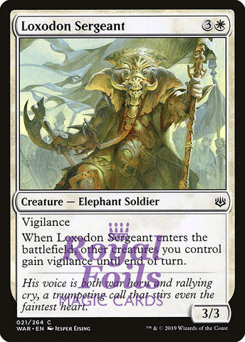 Loxodon Sergeant 3x FOIL WAR MTG War of the Spark Common MINT white