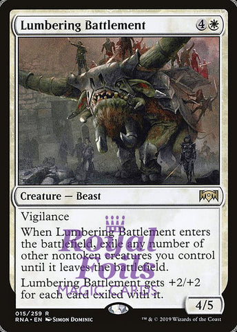 Lumbering Battlement 2x FOIL RNA MTG Ravnica Allegiance Rare MINT white