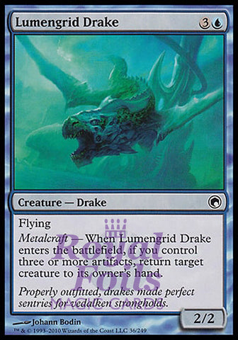 **4x FOIL Lumengrid Drake** SOM MTG Scars of Mirrodin Common MINT blue drake